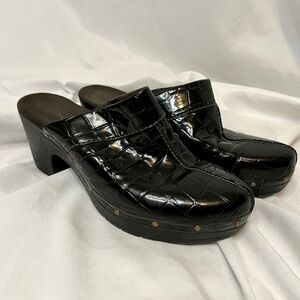 <2 for $25>Clarks Patent Leather Clogs